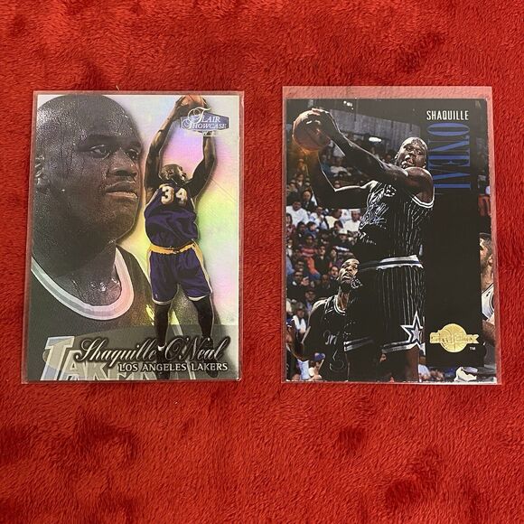 Shaquille O’Neal Lot 94 Sky Box W/Orlando Magic & 99 Flair W/ Los Angeles Lakers - Picture 1 of 6